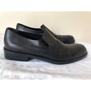 Calvin Klein Collection black leather loafer made in italy size US 11